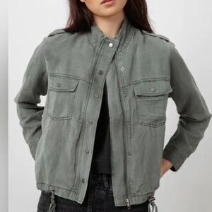 ASO Rails Collin’s Utility Sage Green Jacket Lyocell-Linen Blend Small